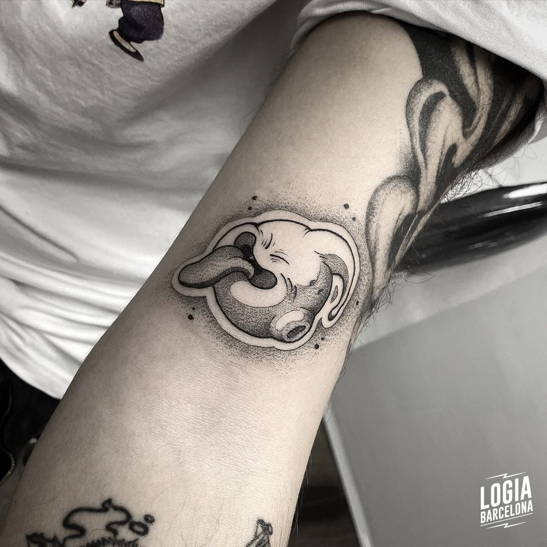 tatuaje_brazo_monstruo_boo_victor_dalmau_logiabarcelona       
